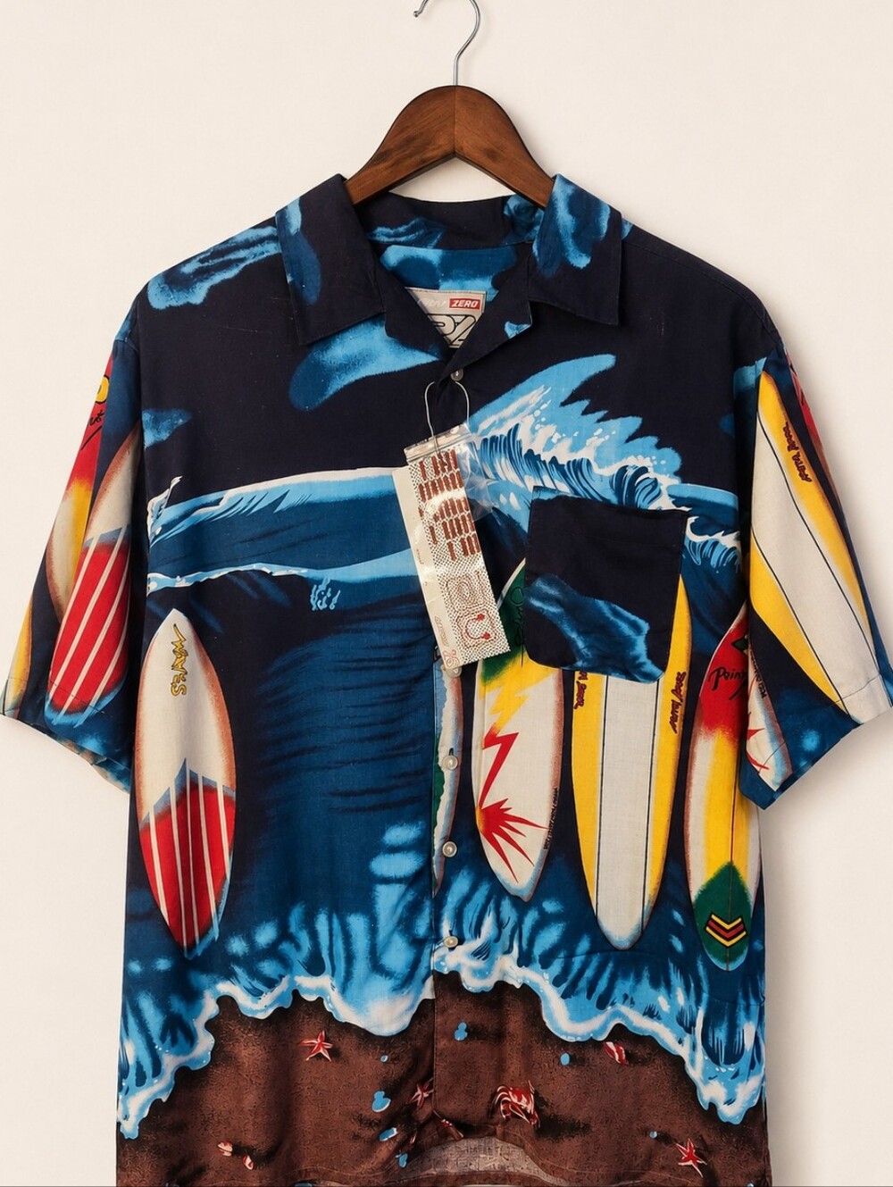 🌊 Pointe Zero Surf Print Hawaiian Shirt – NWT